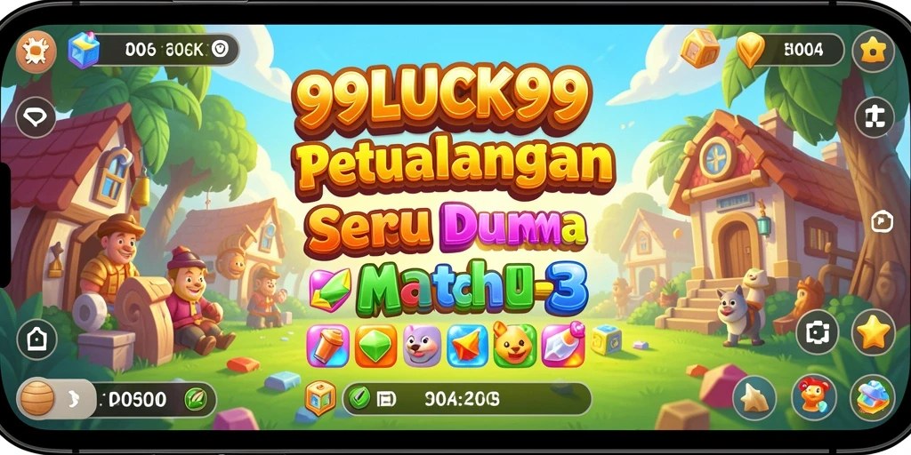 Gameplay menyusun permata yang seru di 99LUCK99.