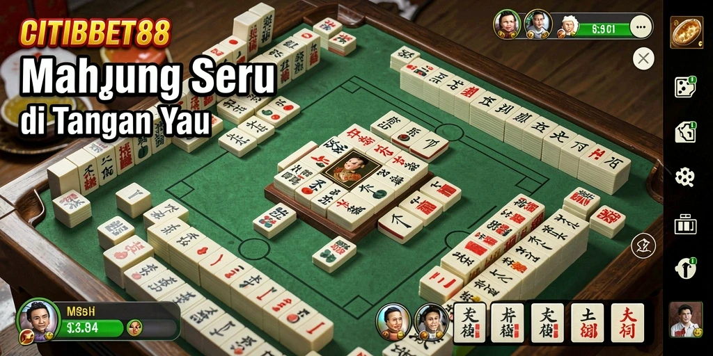 Screenshot menunjukkan gameplay menarik dari CITIBET88 dengan tantangan Mahjong.