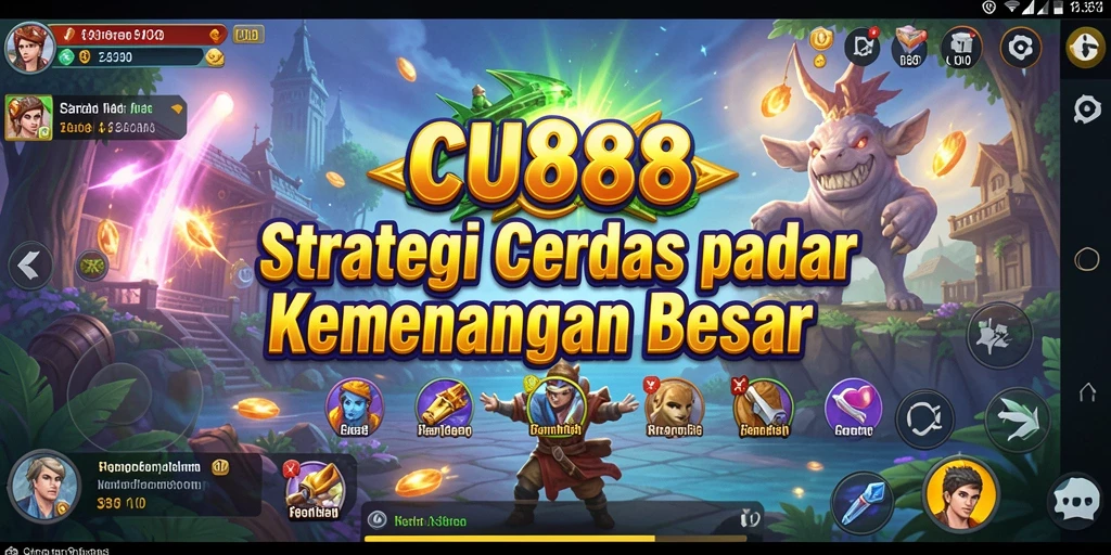 Screenshot CU888 menampilkan gameplay penuh strategi dan aksi.