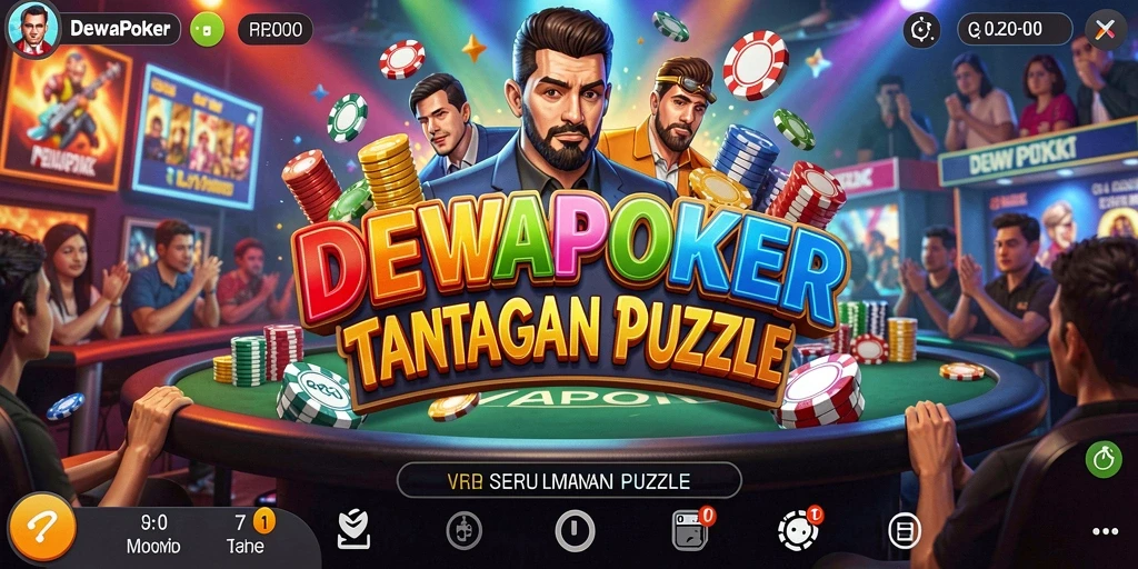 Screenshot gameplay DEWAPOKER dengan tantangan puzzle yang seru.