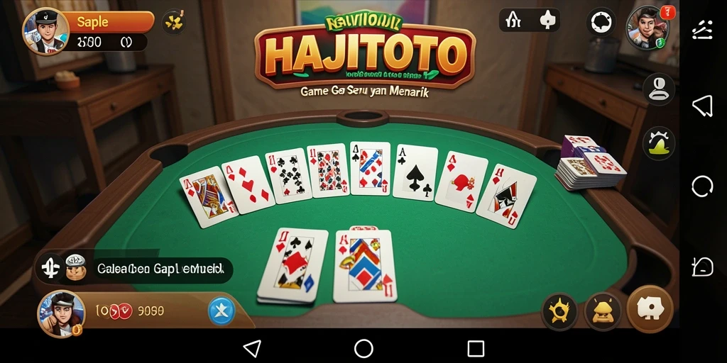 Tangkapan layar gameplay HAJITOTO menunjukkan pertempuran Gaple yang seru.