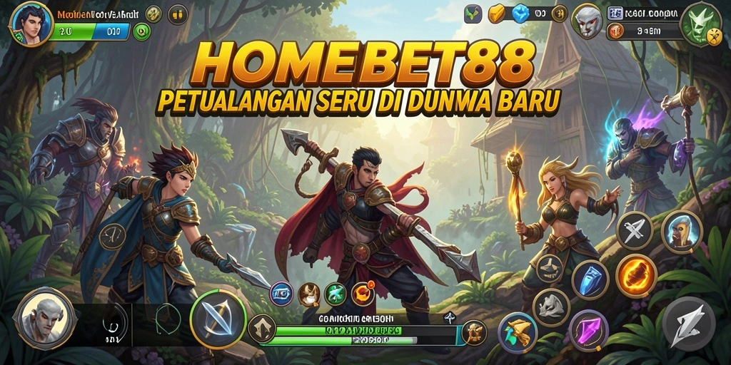 Tampilan gameplay petualangan yang memukau di HOMEBET88.