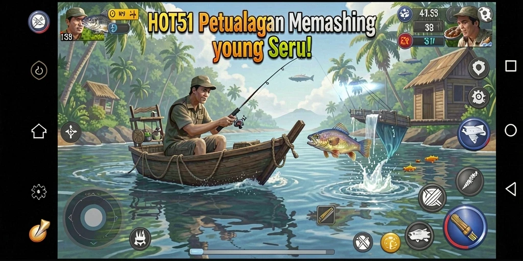 Tangkapan ikan yang menakjubkan dalam gameplay HOT51.