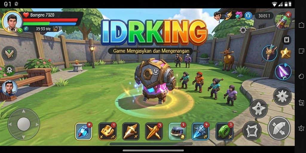 Tangkapan layar game IDRKING menampilkan gameplay Idle yang menarik.