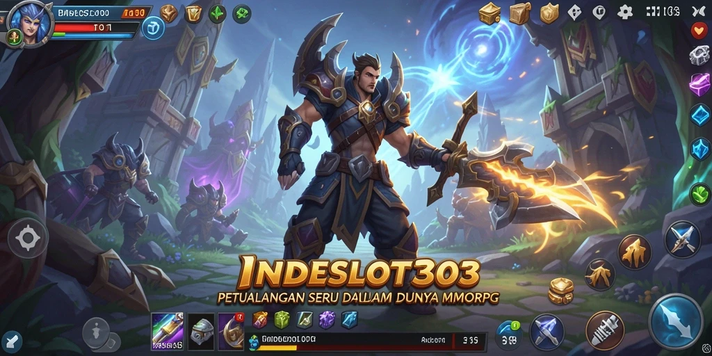 Tampilan menarik dari gameplay MMORPG di INDESLOT303.