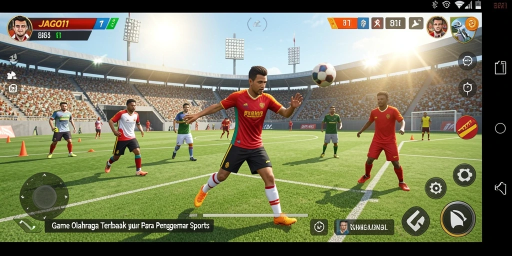 Tampilan menarik dari gameplay JAGO11 yang menampilkan aksi olahraga yang mendebarkan.
