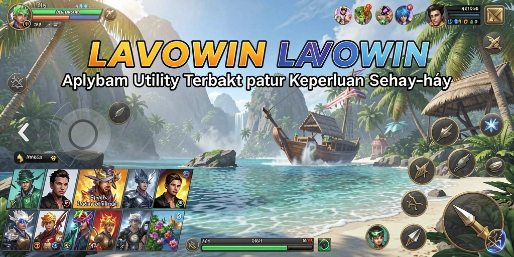 Tampilan LAVOWIN menunjukkan fitur-fitur alat Utility yang praktis.