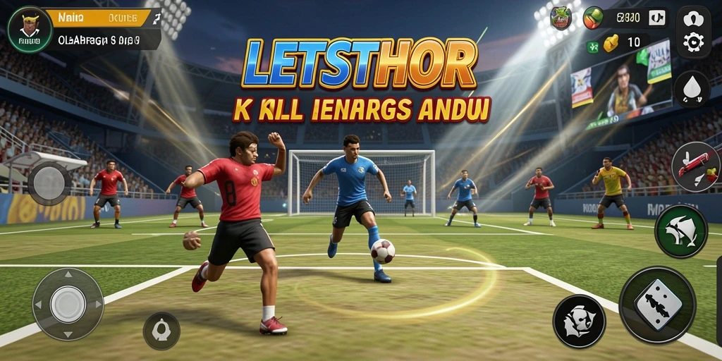 Tampilan gameplay LETSTHOR yang penuh aksi olahraga.