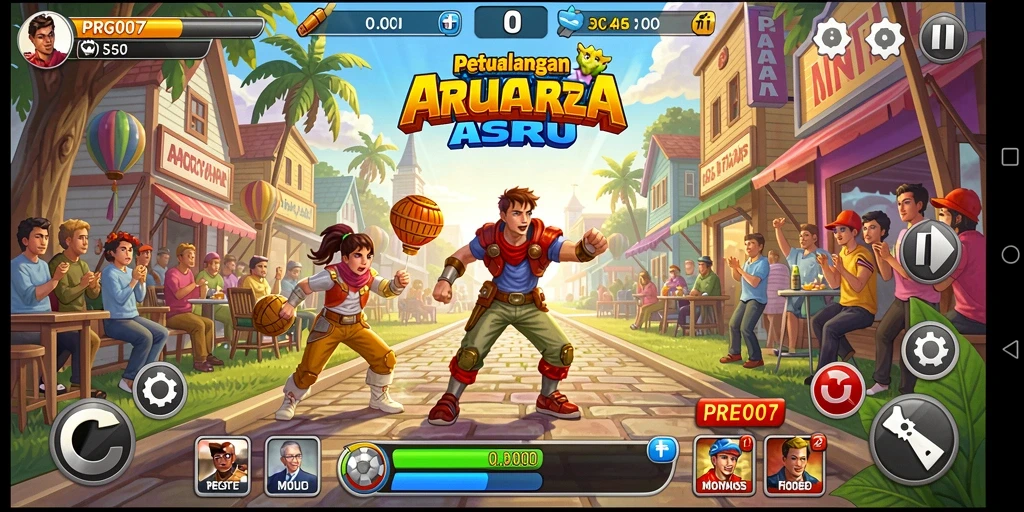 Tampilan gameplay seru dari PRG007, penuh aksi dan tantangan.
