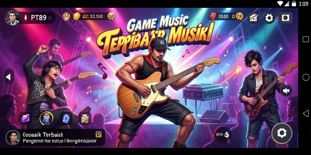 Tampilan gameplay PT89 yang penuh warna dan interaktif.