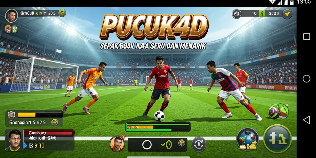 Tampilan gameplay menarik dari permainan sepak bola PUCUK4D