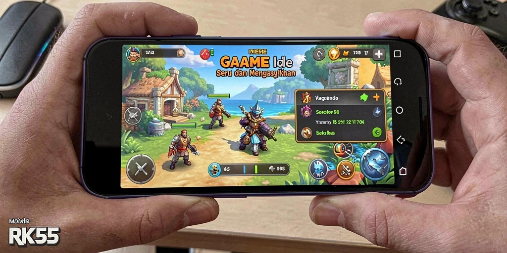 Tampilan gameplay RK55 yang menarik dan penuh warna.