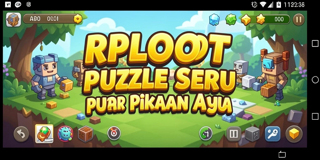 Tangkapan layar gameplay RPLOOT menampilkan tantangan puzzle menarik.