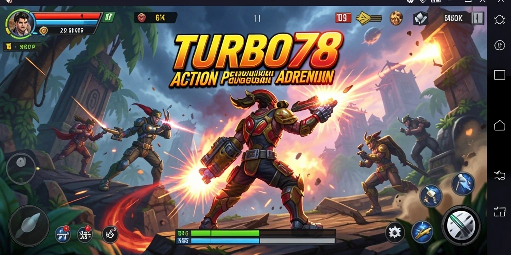 Tampilan mendebarkan gameplay TURBO78 dalam aksi penuh kecepatan.